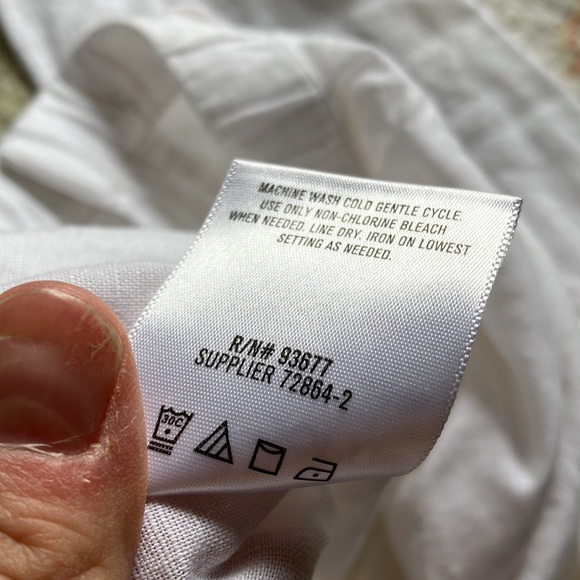 Liz Claiborne White Linen Blend Beachy Pants, M - Picture 6 of 8